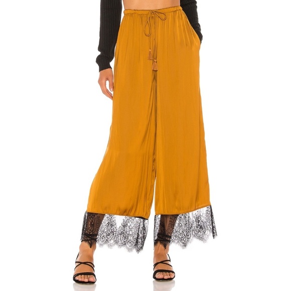 FREE PEOPLE TALKING IN MY SLEEP WIDELEG SATIN PANT - Picture 8 of 8